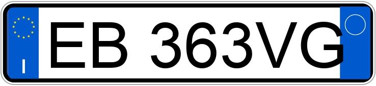 Numer rejestracyjny EB363VG posiada OPEL Corsa 4a serie