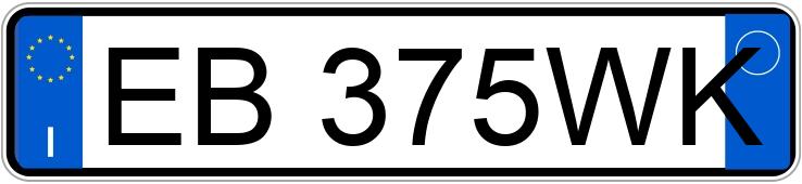 Numer rejestracyjny EB375WK posiada FIAT 500 Numer rejestracyjny EB375WK posiada FIAT 500