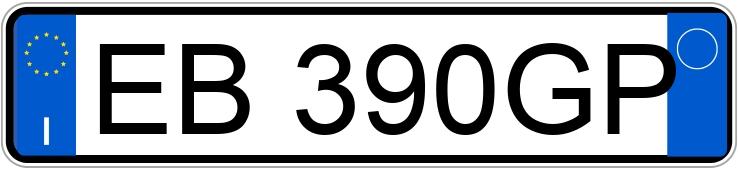 Numer rejestracyjny EB390GP posiada AUDI A3 2a serie
