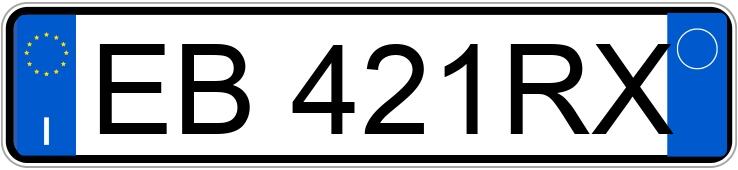 Numer rejestracyjny EB421RX posiada OPEL Corsa 4a serie