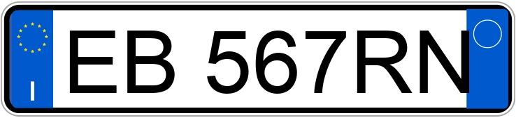 Numer rejestracyjny EB567RN posiada FIAT Panda 2a serie