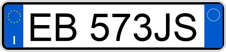 Numer rejestracyjny EB573JS posiada FIAT Panda 2a serie