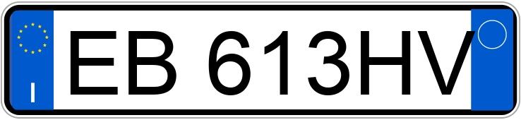 Numer rejestracyjny EB613HV posiada CHEVROLET Cruze