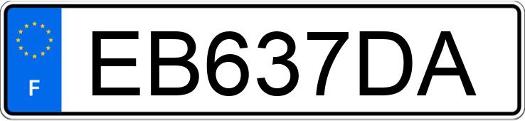 Numer rejestracyjny EB637DA posiada PEUGEOT 206