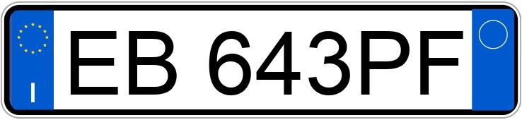 El número de registro EB643PF tiene bmw 