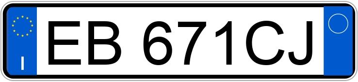 Numer rejestracyjny EB671CJ posiada TOYOTA Yaris 2a serie