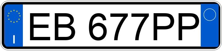 Numer rejestracyjny EB677PP posiada FIAT Multipla 2a serie