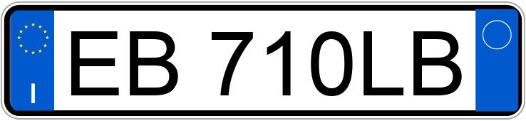 Numer rejestracyjny EB710LB posiada LANCIA Ypsilon 2a serie