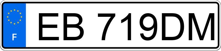 The registration number EB719DM has RENAULT LAGUNA II ESTATE
