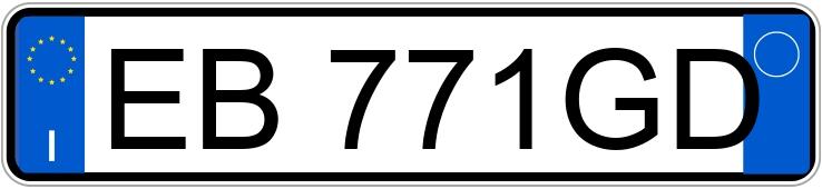 Numer rejestracyjny EB771GD posiada FIAT Panda 2a serie