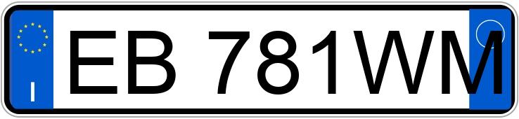 Numer rejestracyjny EB781WM posiada OPEL Corsa 4a serie