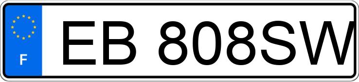 Numer rejestracyjny EB808SW posiada FORD FIESTA