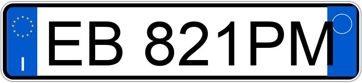 Numer rejestracyjny EB821PM posiada FIAT Punto Evo