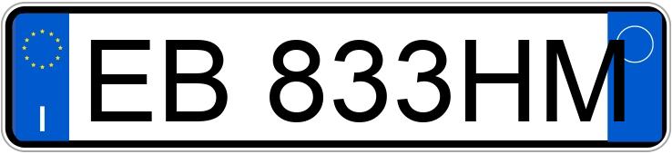 Numer rejestracyjny EB833HM posiada CITROEN C3 2a serie