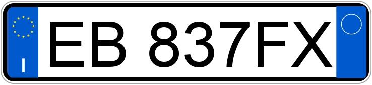 Numer rejestracyjny EB837FX posiada RENAULT Megane 3a serie
