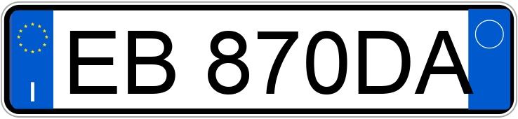 Numer rejestracyjny EB870DA posiada SMART fortwo 2a serie