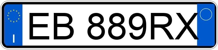 Numer rejestracyjny EB889RX posiada OPEL Corsa 4a serie