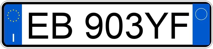 Numer rejestracyjny EB903YF posiada PEUGEOT 207