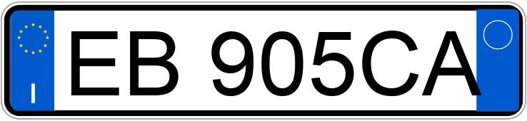 Numer rejestracyjny EB905CA posiada BMW Serie 3
