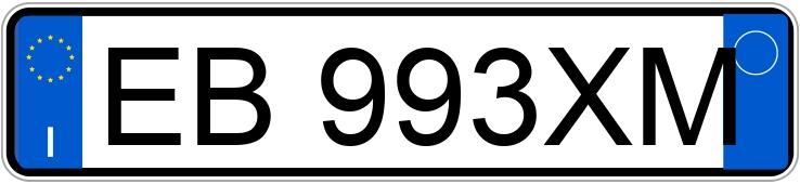 Numer rejestracyjny EB993XM posiada OPEL Corsa 4a serie Numer rejestracyjny EB993XM posiada OPEL Corsa 4a serie