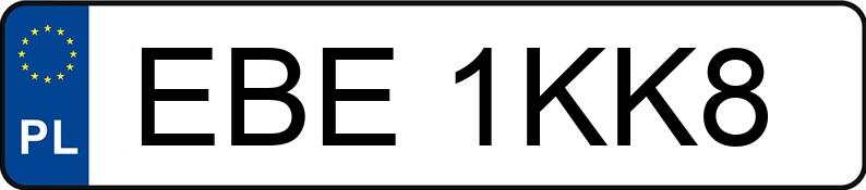 Numer rejestracyjny EBE 1KK8 posiada FORD FOCUS - EBE1KK8