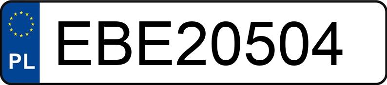 Numer rejestracyjny EBE 20504 posiada GROVE GMK - EBE20504