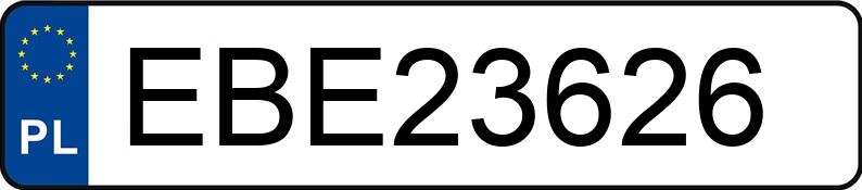 Numer rejestracyjny EBE 23626 posiada BMW 750i MR`02 E4 E65/E66 Aut. - EBE23626