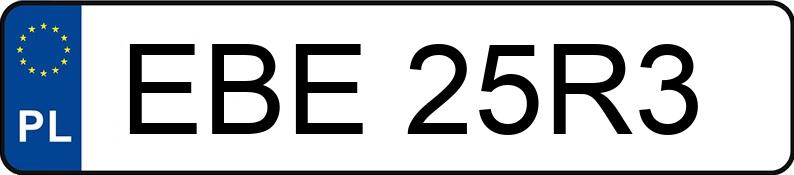 Numer rejestracyjny EBE 25R3 posiada TOYOTA Yaris 1.3 MR`06 E4 Terra Gold - EBE25R3 Numer rejestracyjny EBE 25R3 posiada TOYOTA Yaris 1.3 MR`06 E4 Terra Gold - EBE25R3