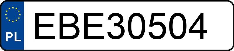 Numer rejestracyjny EBE 30504 posiada CITROEN C3 PICASSO - EBE30504