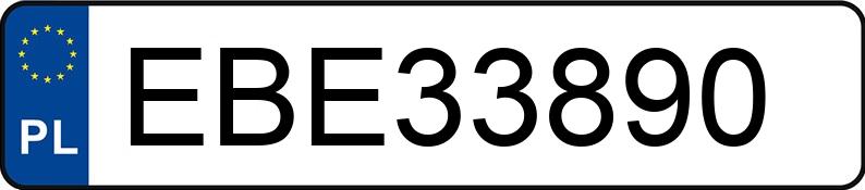 Numer rejestracyjny EBE 33890 posiada NISSAN JUKE - EBE33890