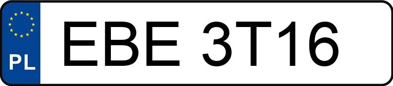 Numer rejestracyjny EBE 3T16 posiada RENAULT LAGUNA 1.6 KAT KOMBI - EBE3T16