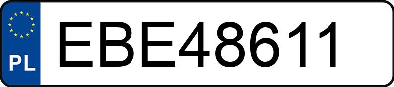 Numer rejestracyjny EBE 48611 posiada AUDI A3 LIMOUSINE - EBE48611