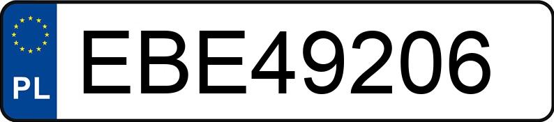 Numer rejestracyjny EBE 49206 posiada PEUGEOT 206 Coupe-Cabrio 1.6 MR`00 E3 206 Coupe-Cabrio 1.6 MR`00 E3 - EBE49206