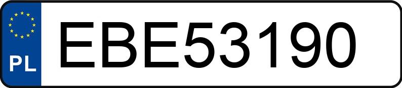 Numer rejestracyjny EBE 53190 posiada BMW 320I - EBE53190