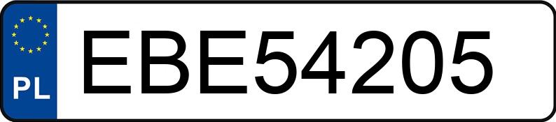 Numer rejestracyjny EBE 54205 posiada TOYOTA RAV-4 - EBE54205