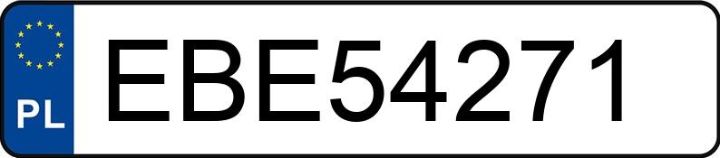 Numer rejestracyjny EBE 54271 posiada RENAULT MEGANE SCENIC - EBE54271