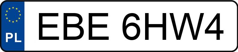 Numer rejestracyjny EBE 6HW4 posiada OPEL ASTRA-G-CC - EBE6HW4