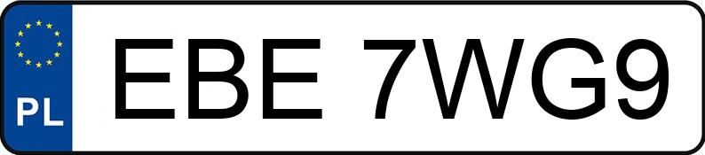 Numer rejestracyjny EBE 7WG9 posiada RENAULT LAGUNA - EBE7WG9