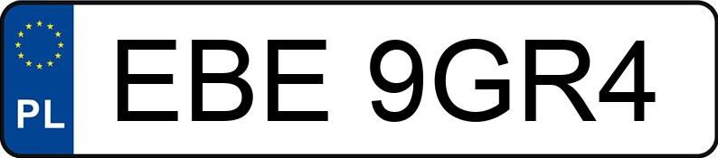 Numer rejestracyjny EBE9GR4 posiada BMW 520i 24V Kat. E34 520i 24V Kat. E34
