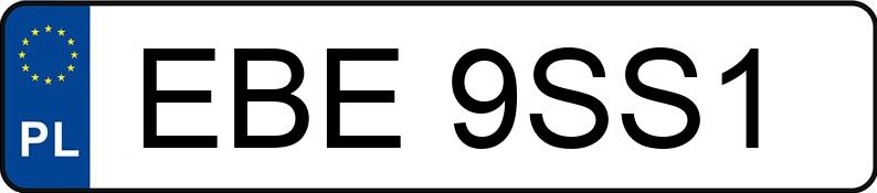 Numer rejestracyjny EBE 9SS1 posiada VOLKSWAGEN Golf III 1.8i Kat. MR`91 GT - EBE9SS1