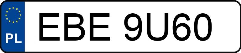 Numer rejestracyjny EBE 9U60 posiada OPEL VECTRA C 1,8 KAT. - EBE9U60