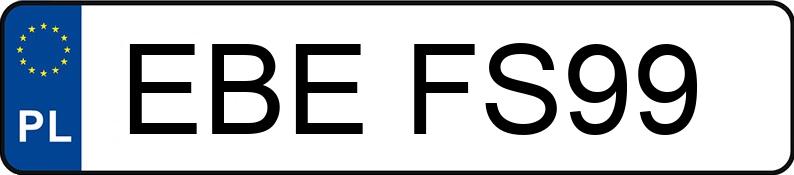 Numer rejestracyjny EBE FS99 posiada BMW 520i MR`10 E5 F10 520i MR`10 E5 F10 - EBEFS99