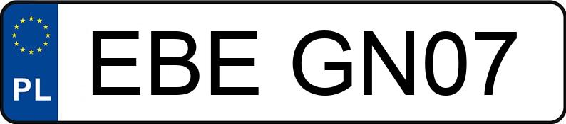 Numer rejestracyjny EBE GN07 posiada SKODA Octavia II 1.6 TDI MR`09 E5 Active - EBEGN07