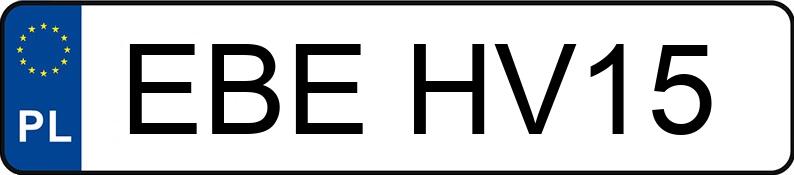 Numer rejestracyjny EBE HV15 posiada AUDI A4 Avant 1.9 TDi DPF MR`05 E4 8E A4 Avant 1.9 TDi DPF MR`05 E4 8E - EBEHV15