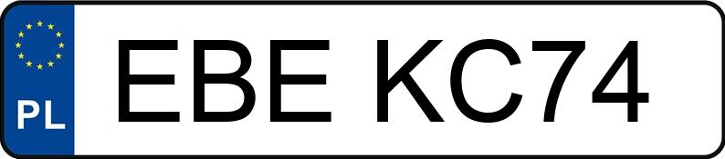 Numer rejestracyjny EBE KC74 posiada RENAULT CLIO - EBEKC74