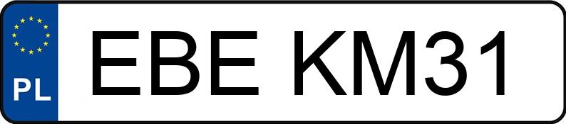 Numer rejestracyjny EBE KM31 posiada FORD FOCUS 1.6 I 16V - EBEKM31