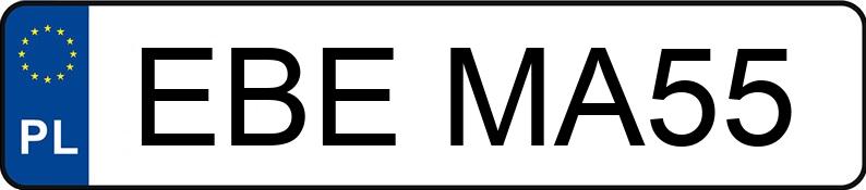 Numer rejestracyjny EBE MA55 posiada VOLVO XC 60 2.4 TD DPF MR`09 E6 R-Design AWD Getr - EBEMA55