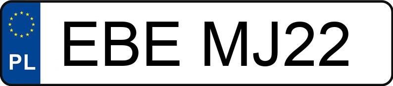 Registreringsnummeret EBE MJ22 har CHEVROLET Lacetti 1.4 16V MR`04 E4 SX Elite - EBEMJ22