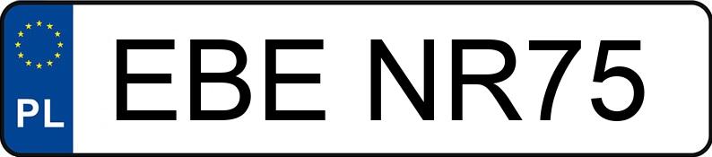 Numer rejestracyjny EBE NR75 posiada TOYOTA AVENSIS 2.0 I 16V - EBENR75