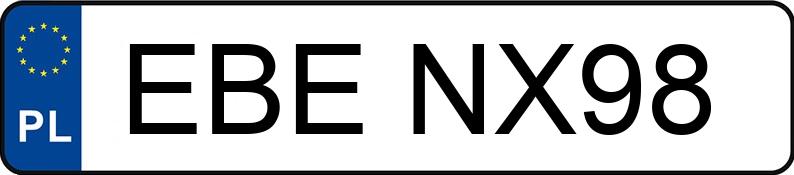 Numer rejestracyjny EBE NX98 posiada CITROEN DS5 - EBENX98 Numer rejestracyjny EBE NX98 posiada CITROEN DS5 - EBENX98